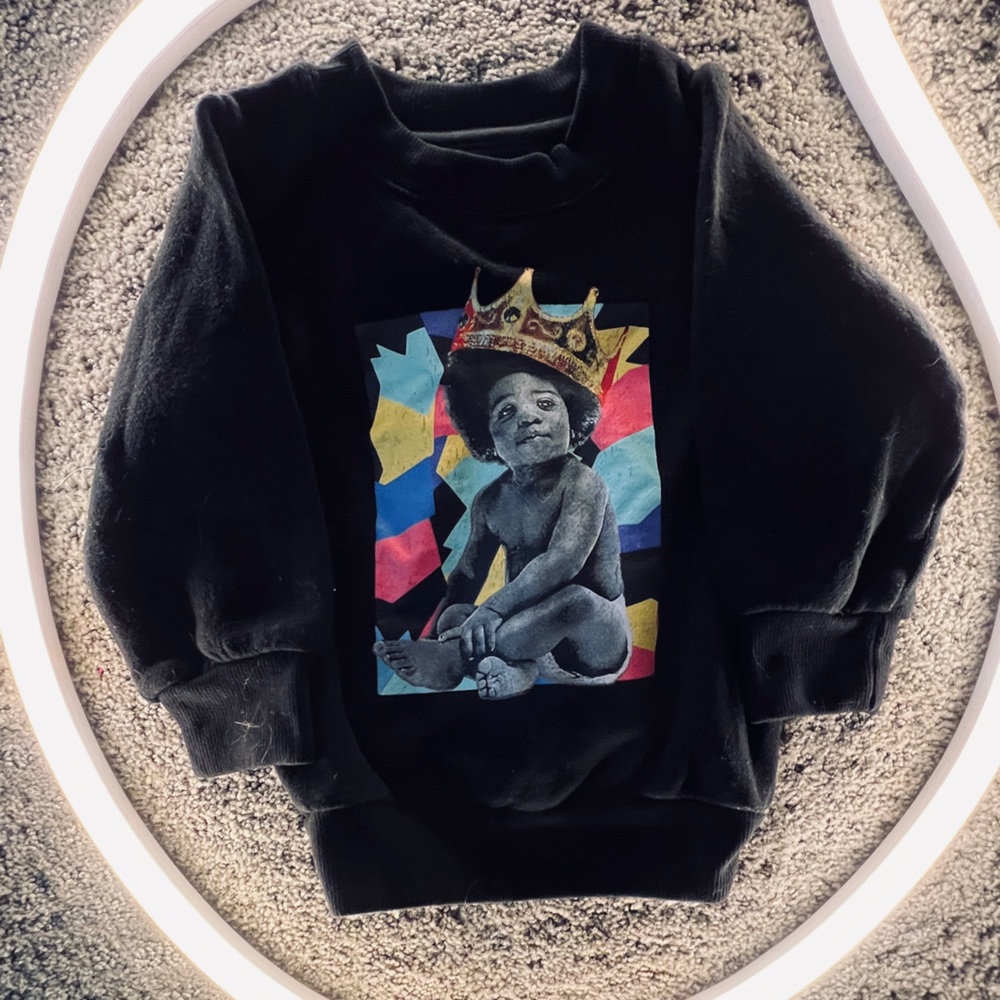 Biggie Smalls toddler sweatshirt. Size 12 months
